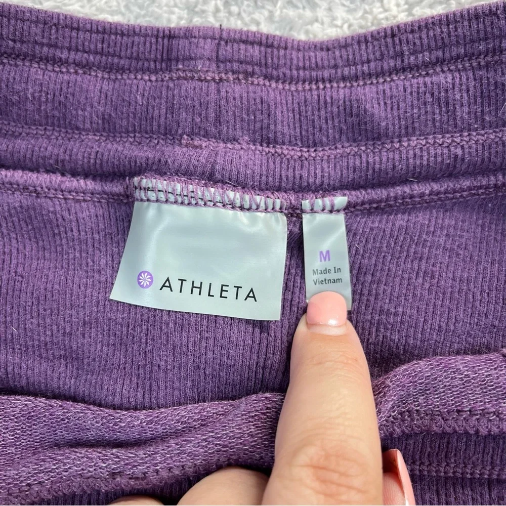Athleta Bay Beach Skirt Purple Medium Drawstring Waist, Pockets, Casual Athletic